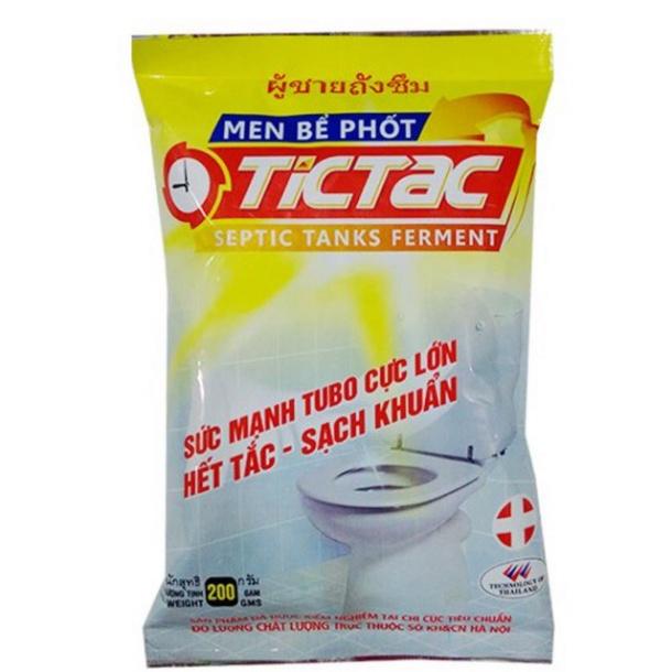 Men xử lý bể phốt Tic Tắc 200gr Hết tắc hết mùi