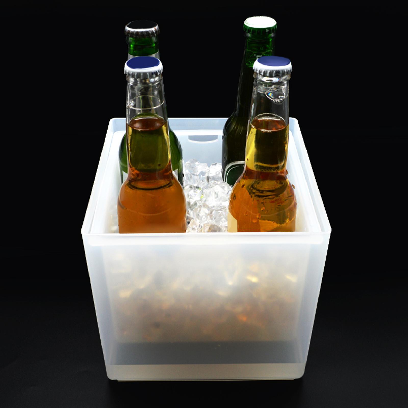 Double Layers Ice Bucket Rechargable 3.5L for Club Home KTV Green