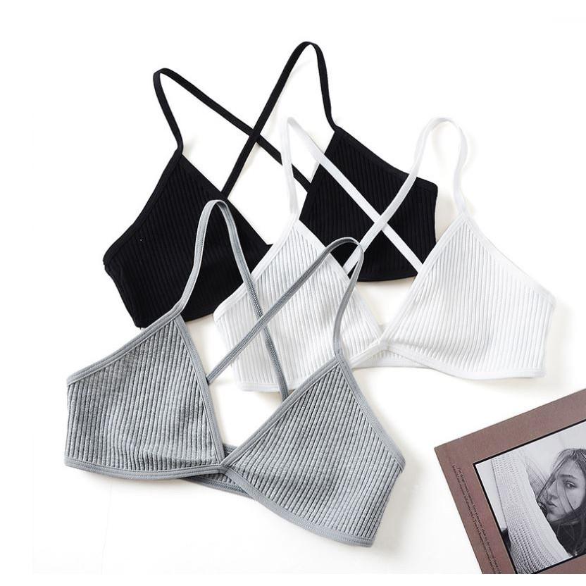 Áo Bralette Cotton Siêu Mỏng Dây Chéo Không Móc, Áo Lót Không Gọng Không Đệm Mềm Mịn Tự Nhiên Cá Tính B246