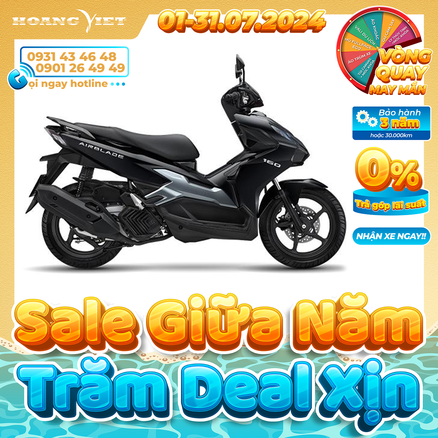 Xe máy Honda Air Blade 160cc 2025 - Phiên Bản Tiêu Chuẩn