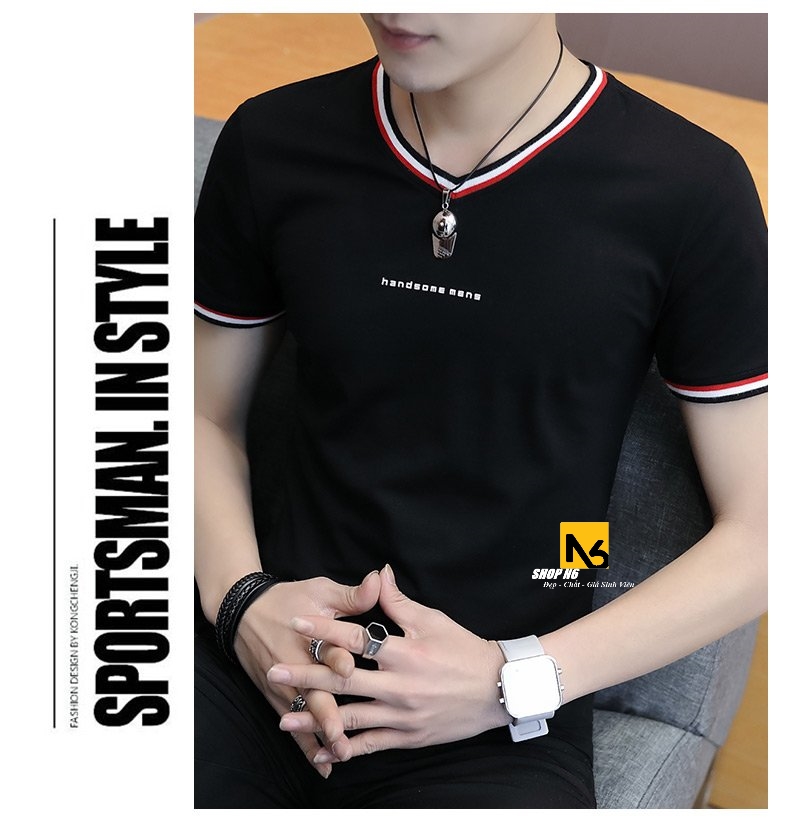 Áo Thun Nam Có Cổ Màu Tròn Phom Body Áo Thun Cá Sấu Cotton 4 Chiều Thời Trang Hàn Quốc Nam Tính Giá Tốt Cao Cấp AT11 - ShopN6