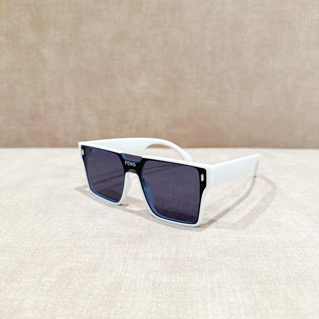 Kính mát nam nữ chống UV400 thiết kế mắt vuông dễ đeo màu sắc thời trang Mo. Feng - TAD Accessories FS11 - Cam