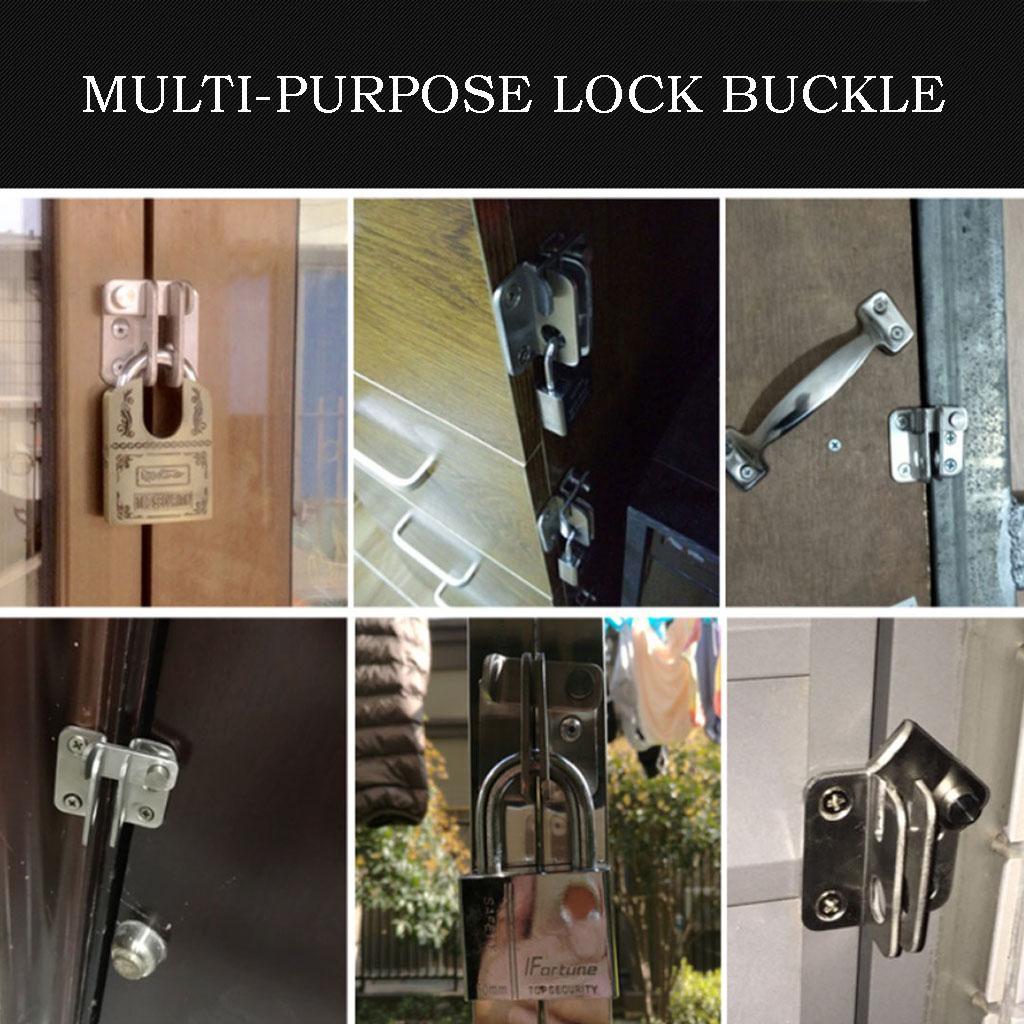 8X Stainless Steel Gate Door Lock Security Cabinet Door Latch Hasp Swivel Bolt