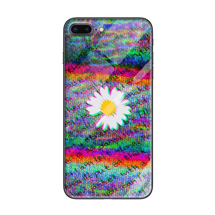 Ốp lưng kính cường lực cho iPhone 7 Plus /8 Plus Nền Peace Vòng Tròn - Hàng Chính Hãng