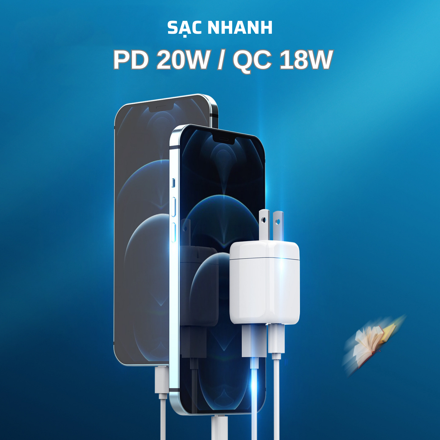 Củ Sạc Nhanh 20W 2 Cổng Power Delivery Quick Charge QC 3.0. Chứng Nhận CE/FCC/ROSH - Hàng Chính Hãng Tamayoko