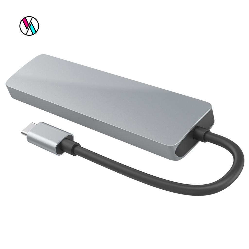 Hub chuyển đổi mở rộng 6 trong 1 4K Type C sang HDMI USB 3.0 Micro-SD TF