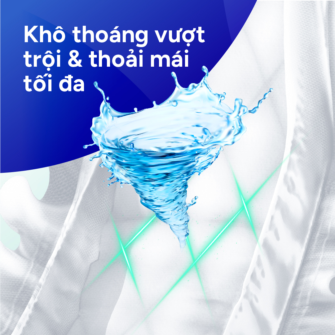 Tã dán người lớn Confidence Classic Day khô thoáng thấm hút size M gói 20+3 miếng