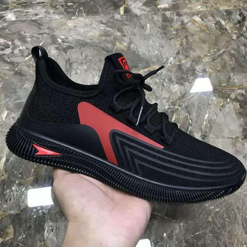 (Xả Kho) Giày thể thao vải nam - WWB đen viền đỏ siêu rẻ có 2 màu.B55