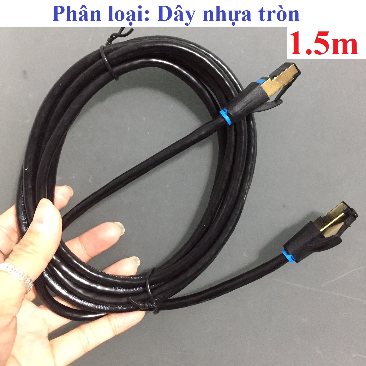 Cáp mạng RJ45 CAT8 SFTP Vention IKG dây dù IKA dây nhựa  - Hàng chính hãng