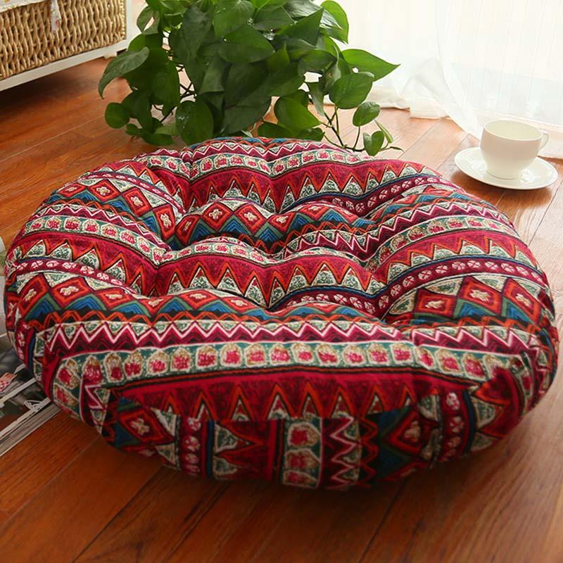 Futon Đệm Vải Lanh Cotton Sofa Gối 55Cm Dày Hơn Vòng Tất Nam Sàn Thiền Ban Công Cửa Sổ Ghế Đệm