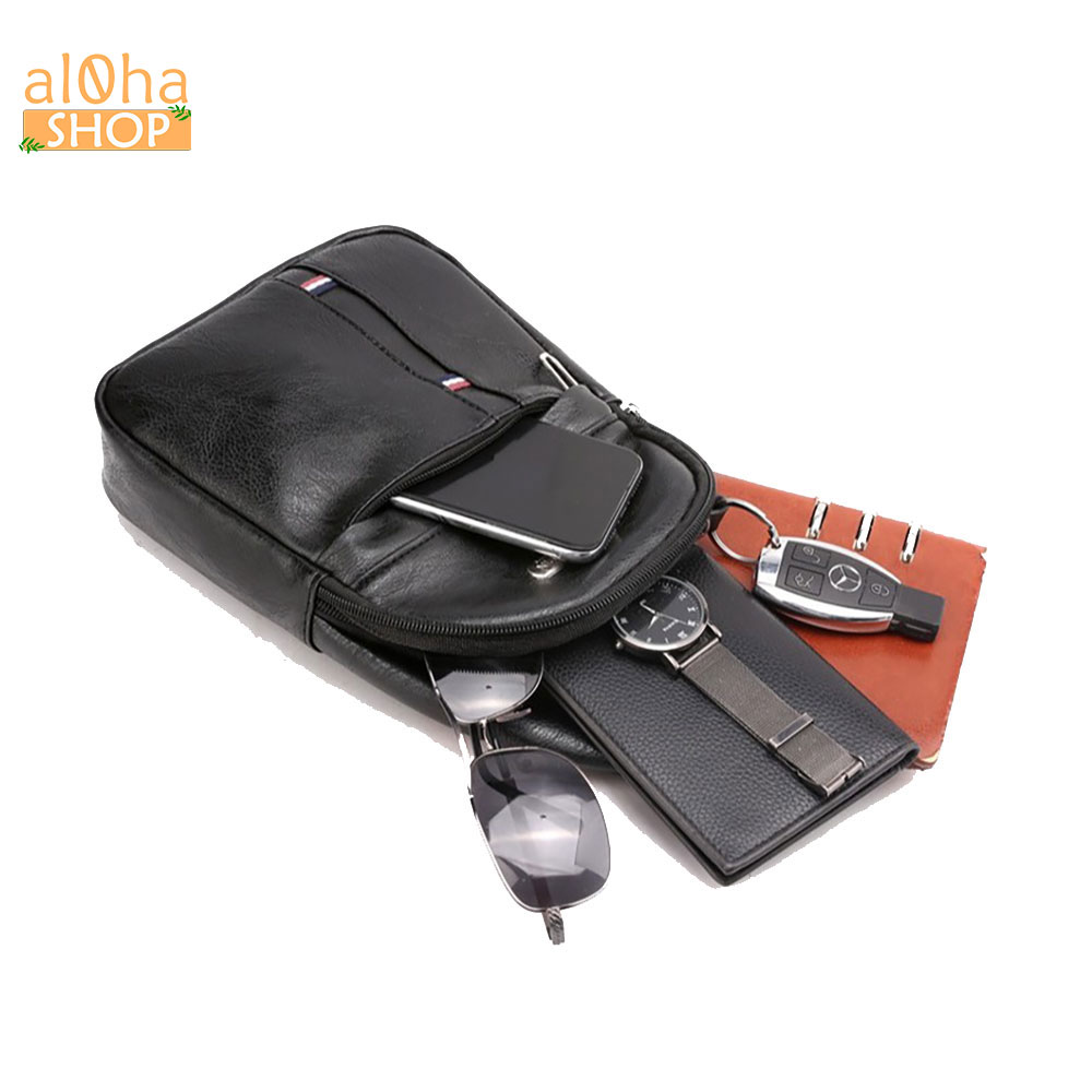 Túi đeo chéo chống nước da cao cấp unisex nam nữ- al0ha Shop