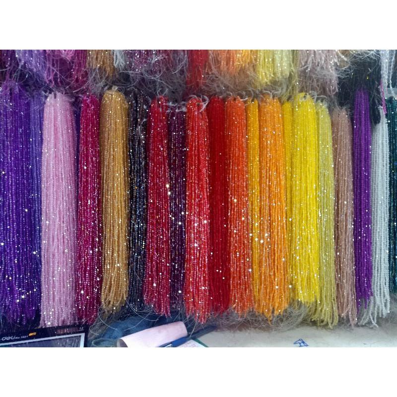 Dây pha lê nón 4mm nhiều màu lấp lánh làm đồ trang sức