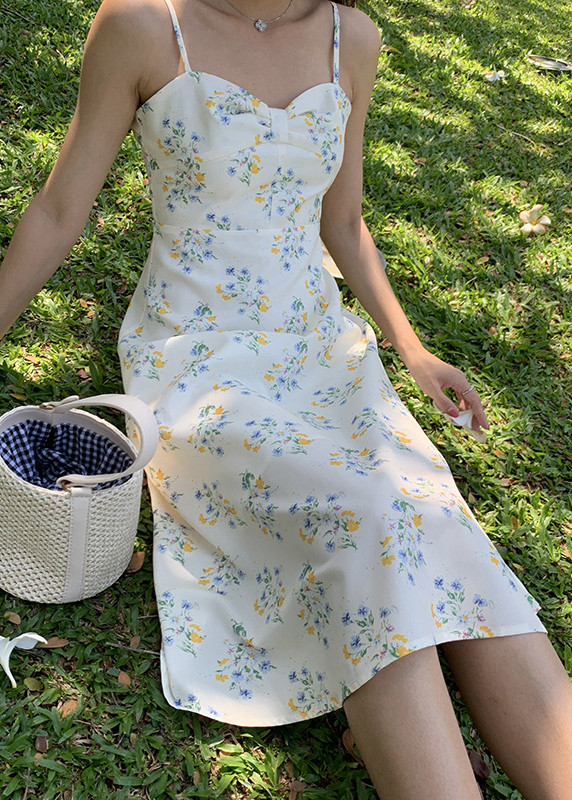 Đầm maxi đi biển, du lịch, sự kiện... loại đẹp, hàng chuẩn Quảng Châu, dọn kho siêu tốt, váy maxi hoa nhí 2 dây màu sáng, họa tiết nhẹ nhàng, nữ tính | MX054