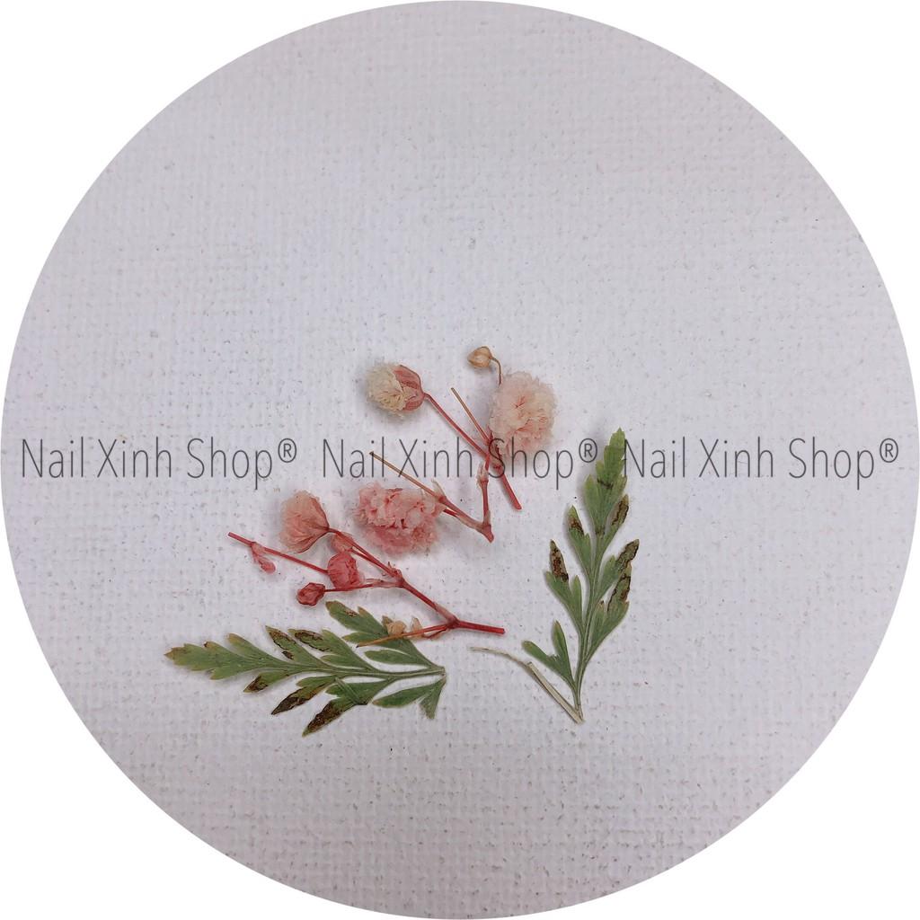 Hũ hoa lụa chùm, hoa khô ẩn gel làm móng, phụ kiện nail đẹp giúp trang trí móng thêm xinh