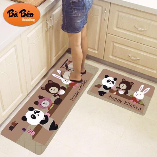Bộ 2 thảm nhà bếp hình 3d