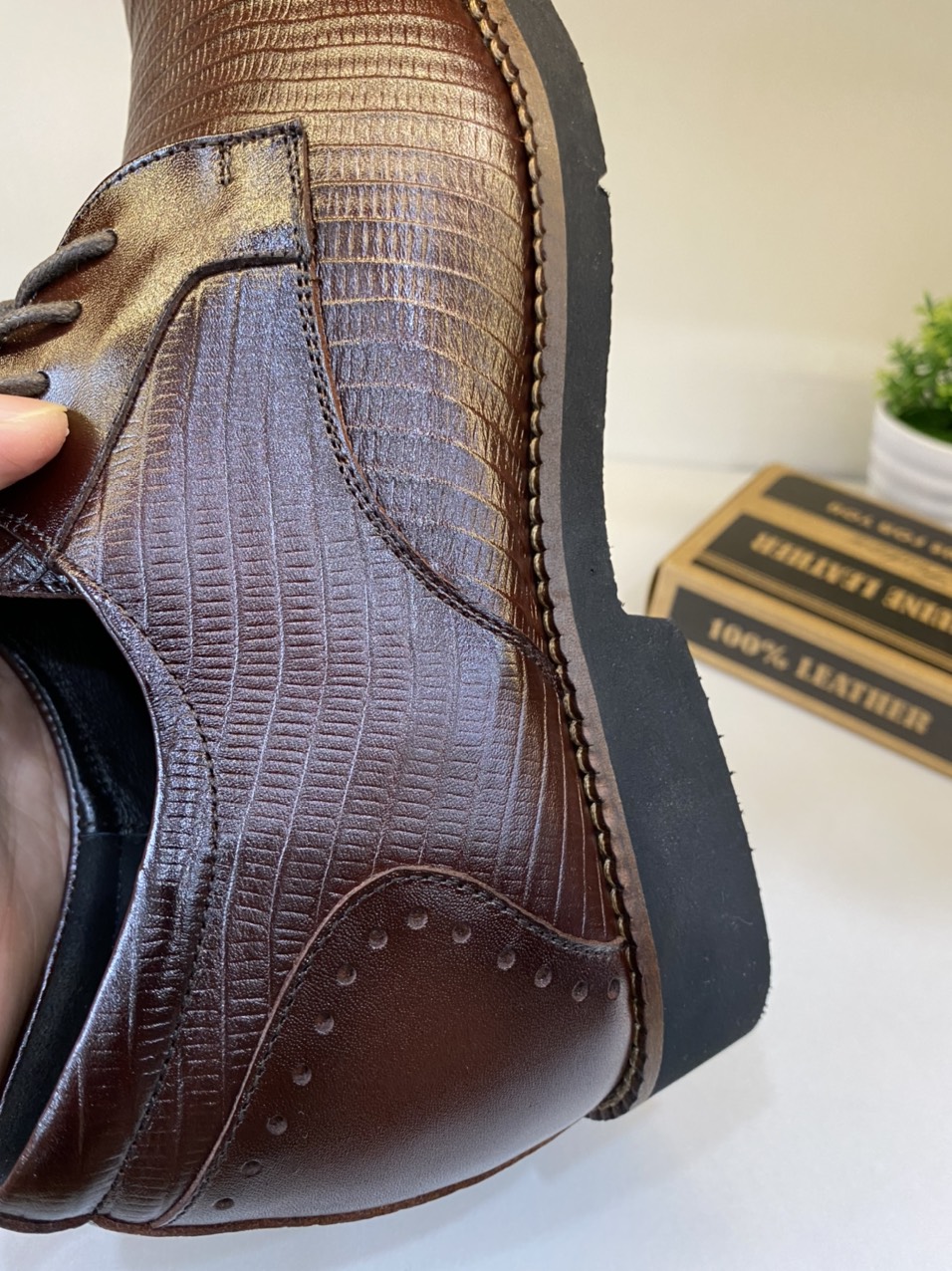 Giày tăng chiều cao nam ,giày công sở tăng cao 6,5cm Giày độn màu Đen-TC18 Giày SAGO’S bảo hành 12 tháng