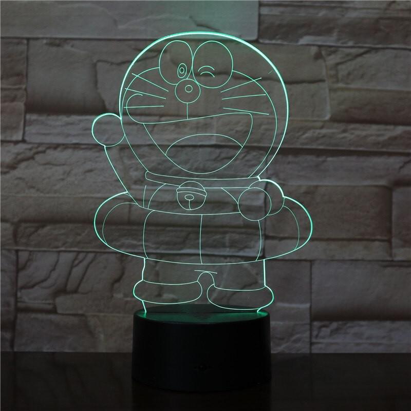 Đèn ngủ Led 3D cho bé Đèn Doraemon - món quá cho bé sáng tạo