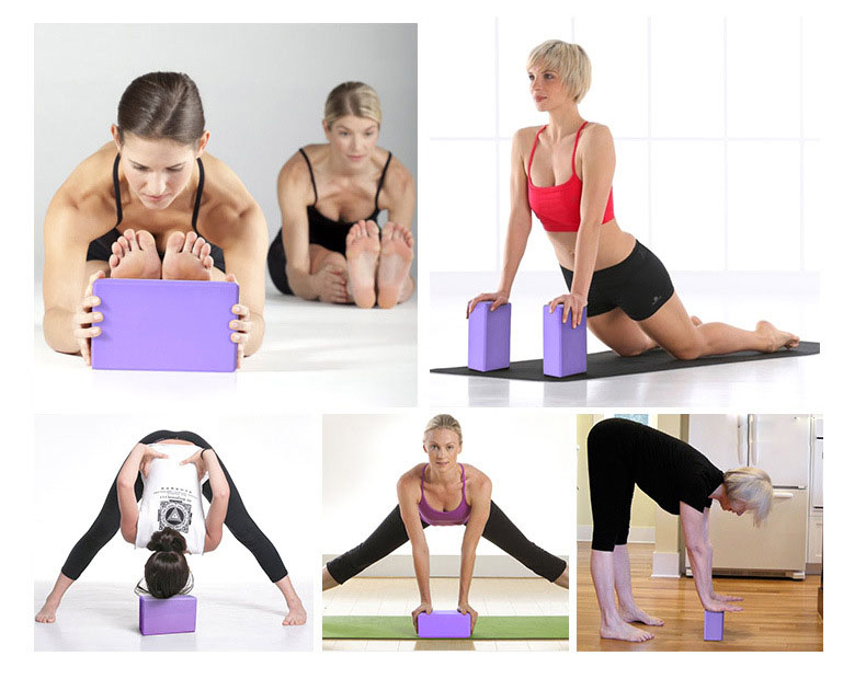 Combo 3 sảm phẩm tập Yoga hiệu quả tại nhà : 1 Vòng tập Yoga có gai masage 34x34x20cm chuyên dụng + 2 Gạch tập Yoga in hoa văn 240gr