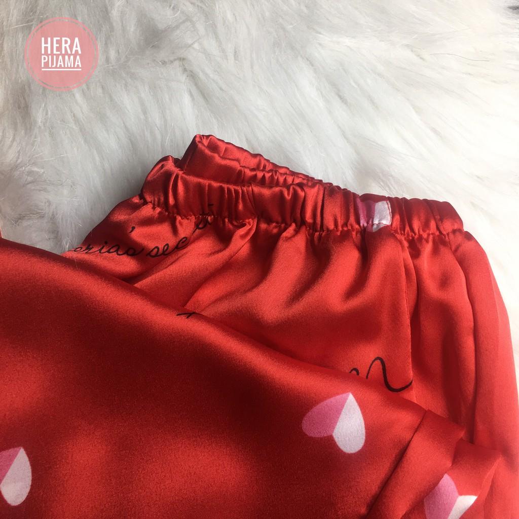 Đồ Bộ Nữ, Đồ Pijama Lụa Hàn Cao Cấp Phối Họa Tiết Trẻ Trung - Hera Pijama