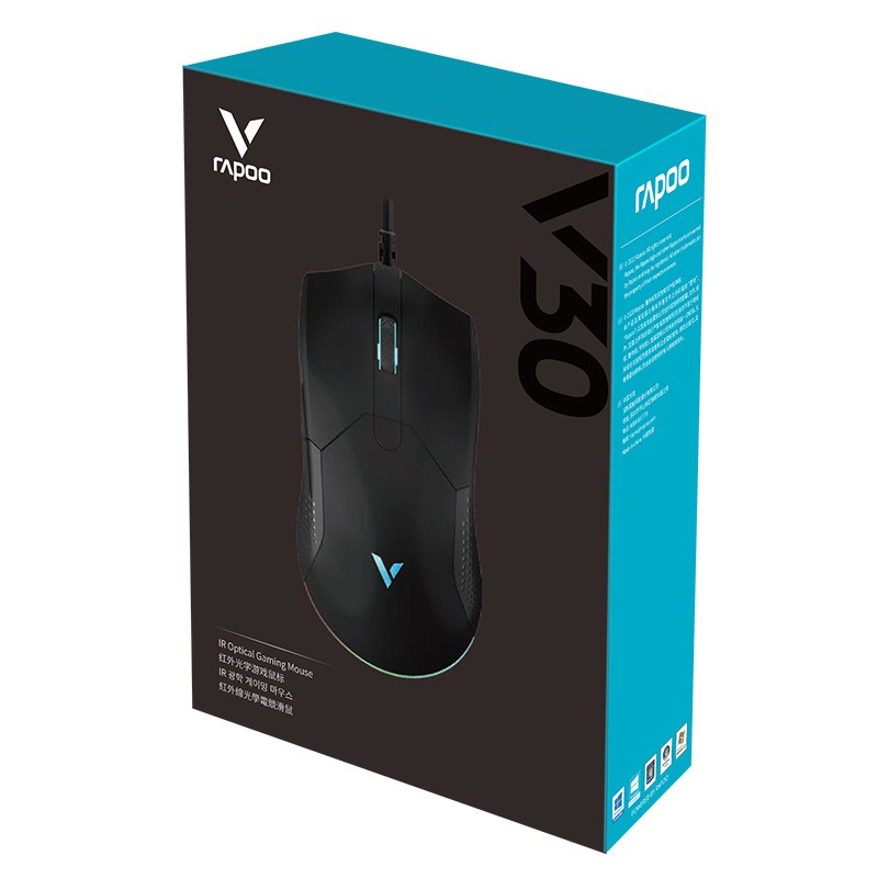 Chuột Game Rapoo V30 - 5000DPI, LED RGB 16.8 triệu màu - Hàng Chính Hãng