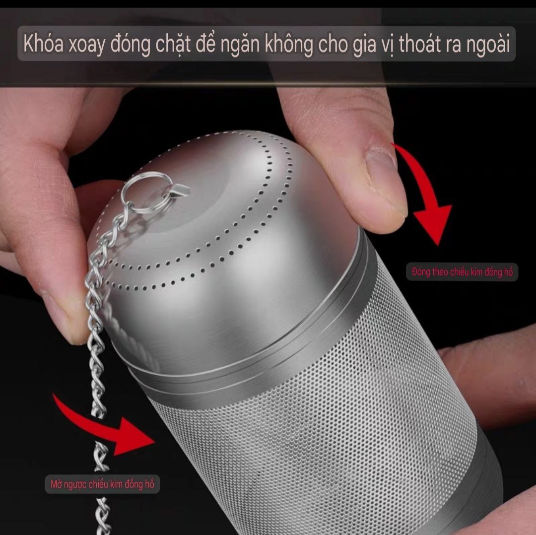 Quả Lọc Trà Inox SUS 316L Quả Lọc Trà Gia Vị Thảo Quả Lỗ Lọc Siêu Mịn Kháng Khuẩn Công Nghệ CNC Cao Cấp