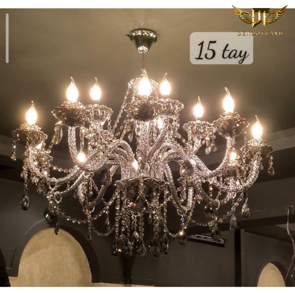 Đèn chùm phale DCNPL phong cách tân cổ điển bắc âu hiện đại, trang trí phòng khách, khách sạn DT LIGHT (HÀNG NHẬP KHẨU) - đen