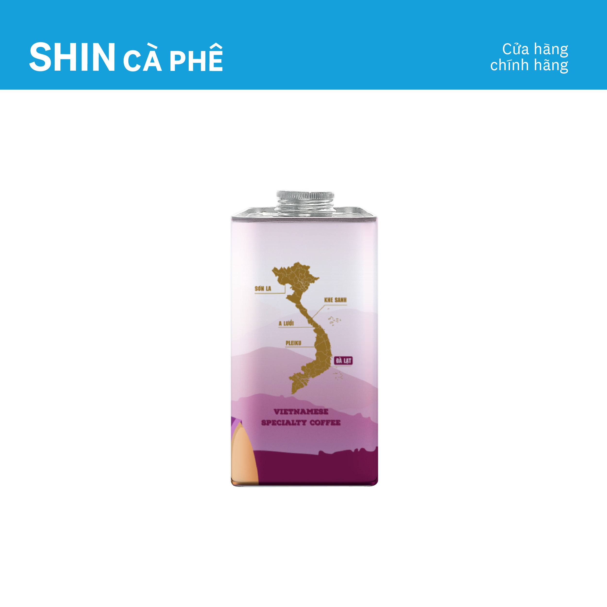 Cà phê Đà Lạt Blend - SHIN Cà phê - Cà phê pha phin - Hộp thiếc 200g