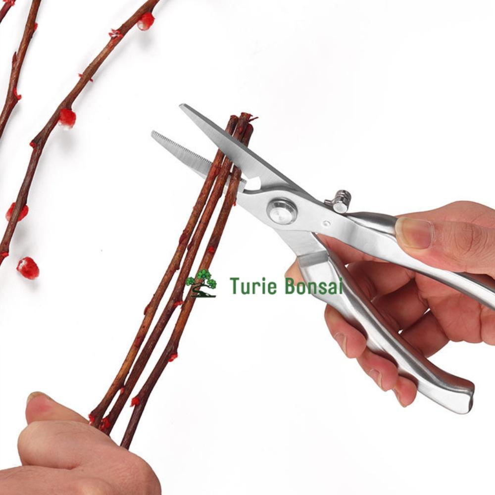 Kéo cắt cành thép đúc trắng nguyên khối siêu sắc Nhật Bản