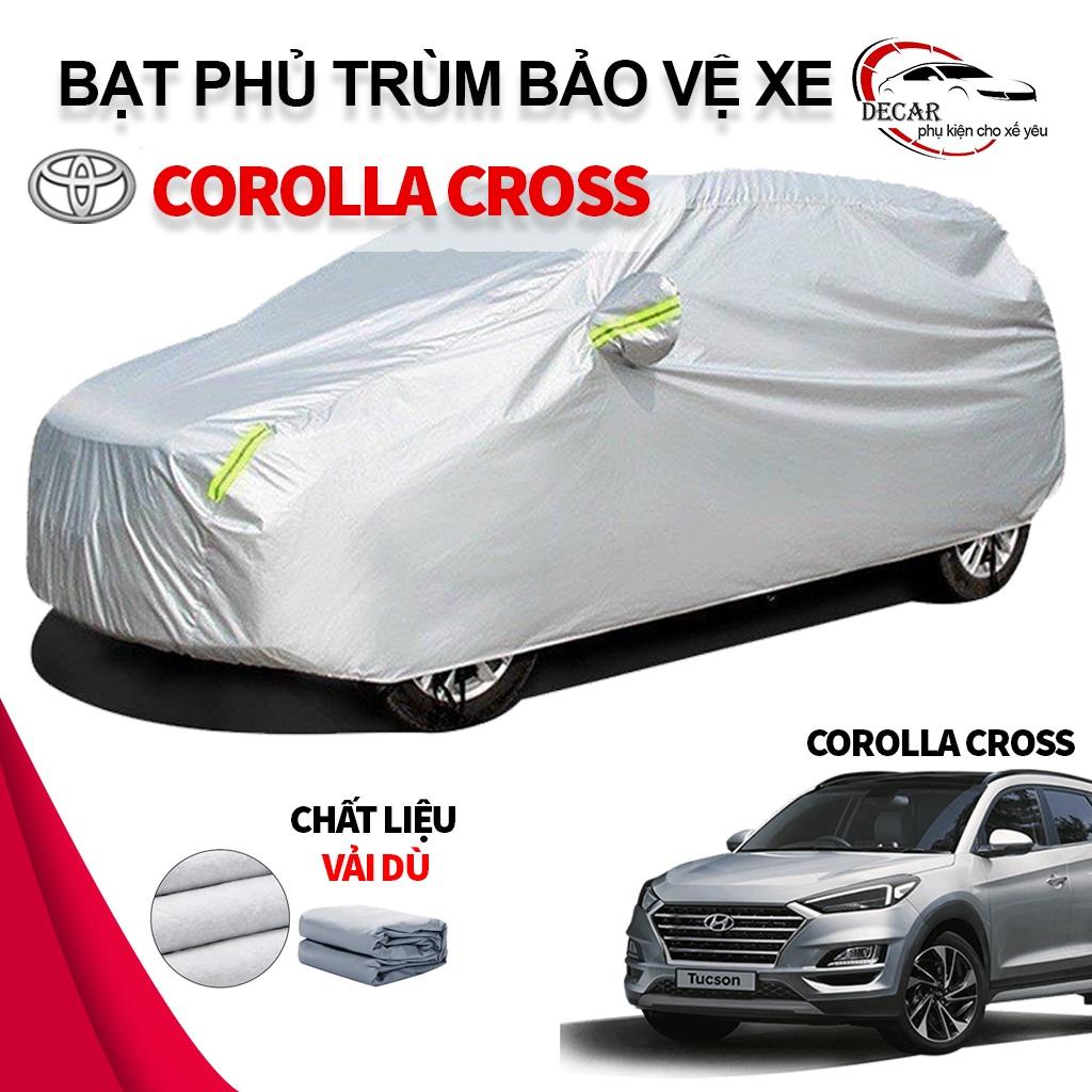 Bạt phủ xe ô tô Toyota Corolla Cross chất liệu vải dù oxford cao cấp, áo trùm xe ô tô 5 chỗ corolla cross , bạc phủ