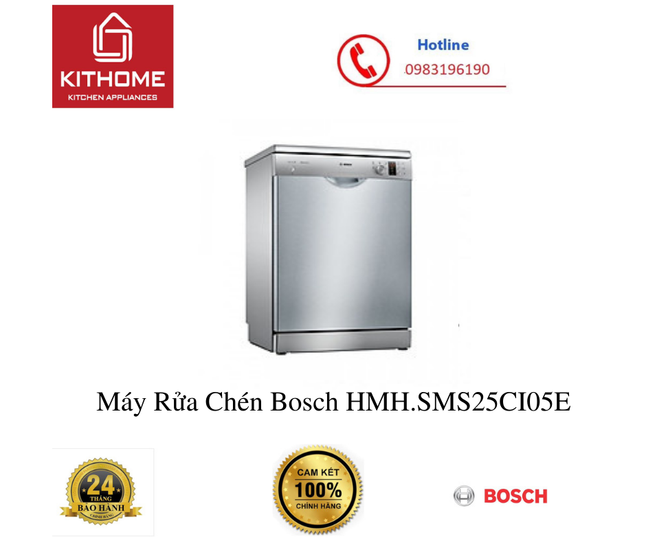 Máy Rửa Chén Bosch HMH.SMS25CI05E - Hàng Chính Hãng