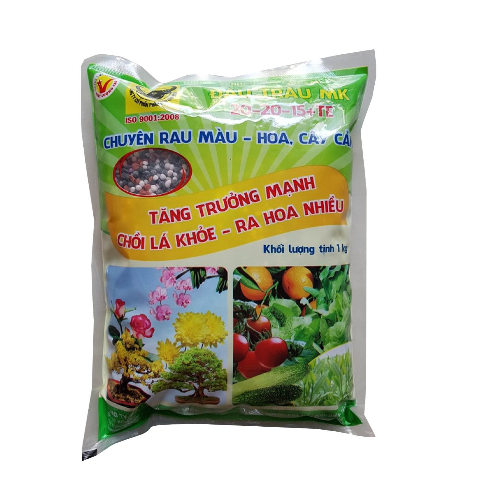 Đầu trâu BĐ-MK 20-20-15 +TE chuyên cho rau màu - hoa kiểng