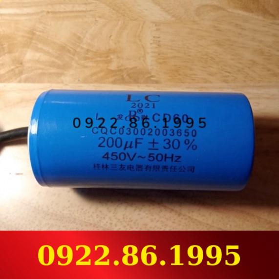 Tụ đề, tụ khởi động động cơ 200uF hàng mới về
