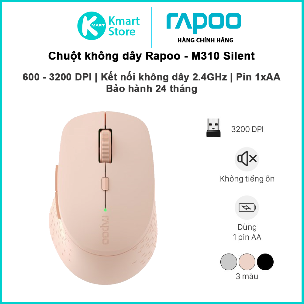 Chuột Không Dây Rapoo M310 Silent - Hàng Chính Hãng