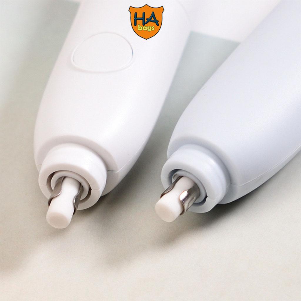 Bút tẩy điện mini, tẩy nhanh, sạch, không rách giấy HB1011 sẵn pin và 10 lõi tẩy gôm