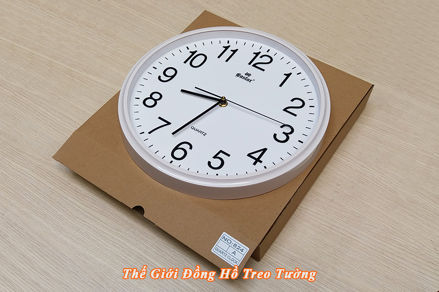 Đồng hồ Treo Tường Cao cấp KIM TRÔI EASTAR Tròn 31cm - Số Nổi 3D - Tặng Pin Maxell - BH 1 Năm