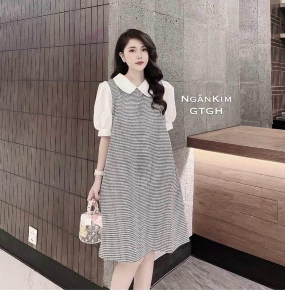 váy bầu cao cấp cực sang chảnhchất lụa siêu siêu mátfrom rộngfree size 43~67kg