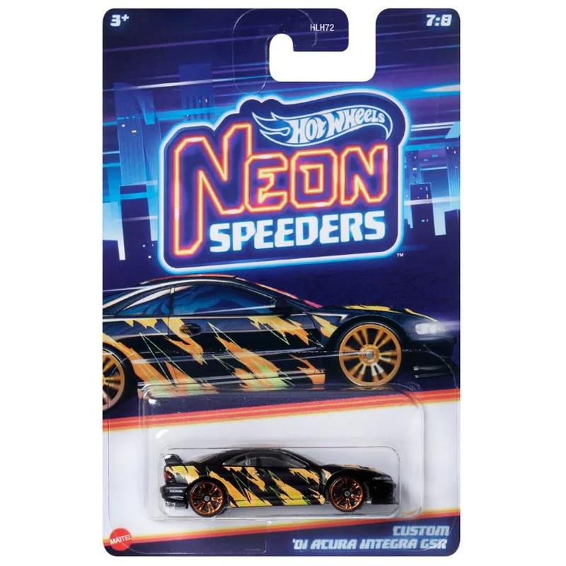 Đồ Chơi Mô Hình Siêu Xe - Hot Wheels Neon Speeders HRW73/HLH72 - Custom '01 Acura Integra GSR