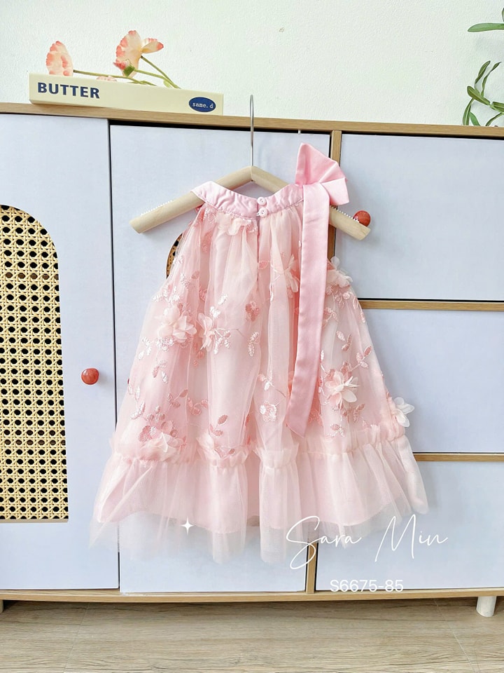 Đầm váy hoa công chúa màu pastel nhẹ nhàng cho bé gái từ 10-40kg hàng thiết kế
