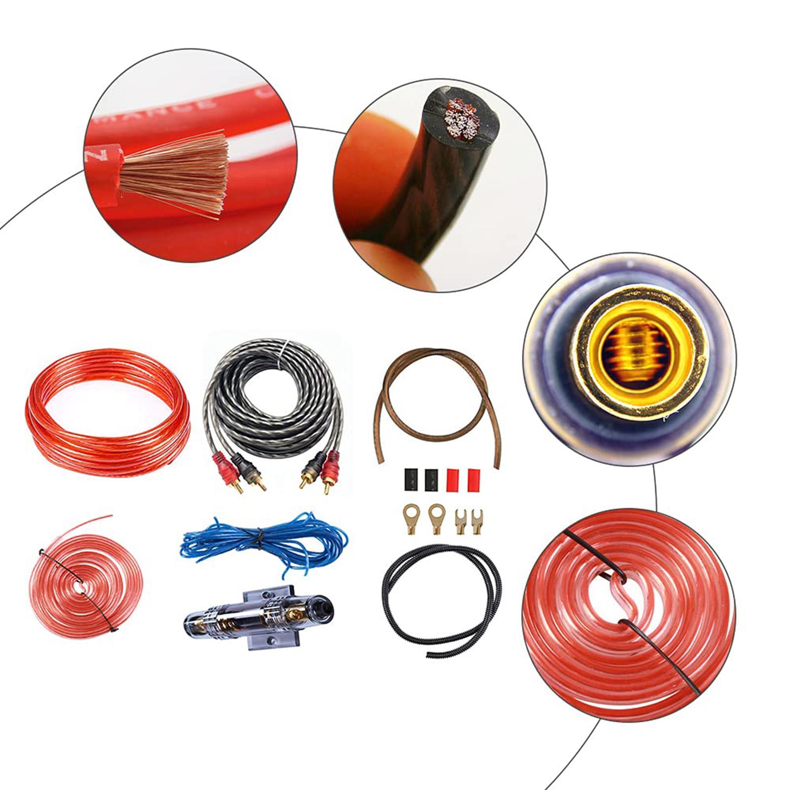 Car Audio Wire Wiring Kit  PVC Audio Cable Kit Power Cable