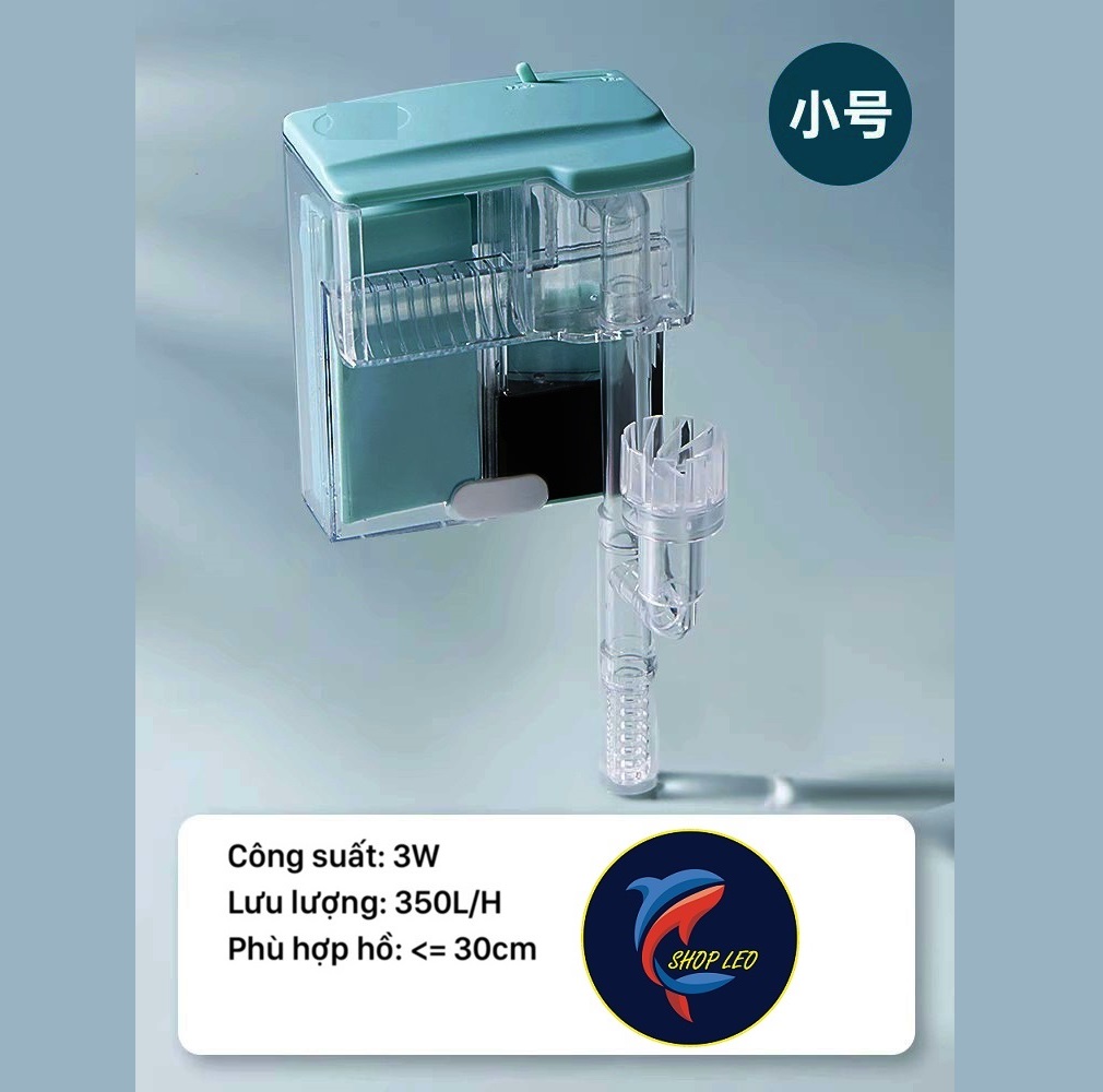 Lọc thác hồ cá có lọc váng xoay - lọc thác cho bể cá cảnh - hồ thủy sinh - Lọc treo mini hồ cá - shopleo