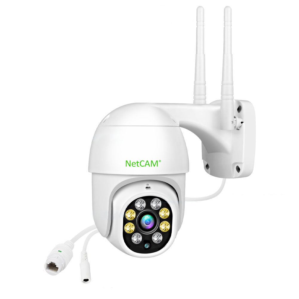 Camera IP Wifi gắn ngoài trời NetCAM STA4.0 (4MP) - Chống Nước Xoay 360 Độ - Quay Đêm Có Màu - Hàng Chính Hãng