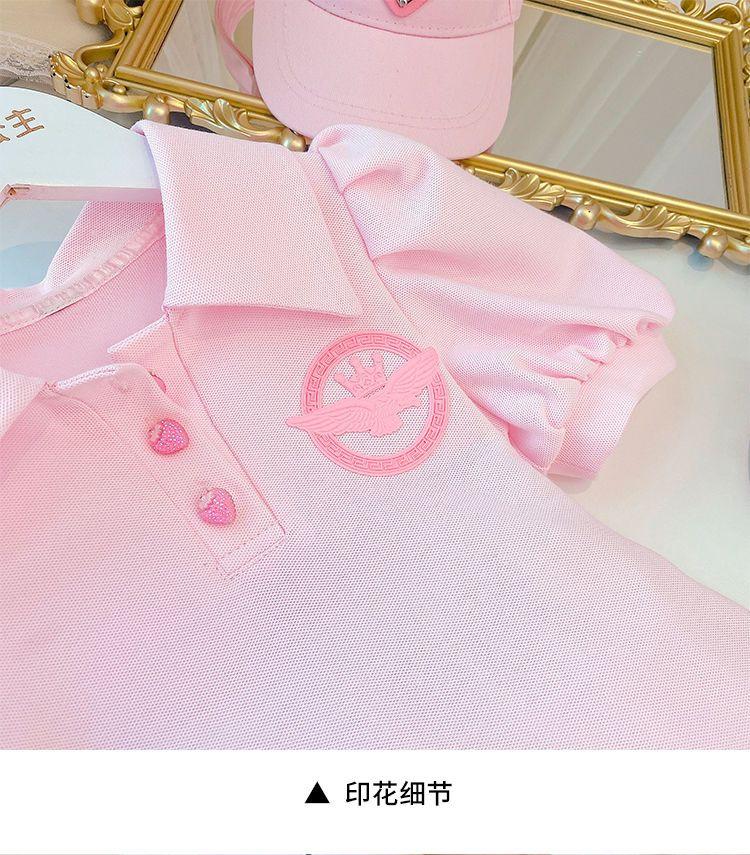 CHENGRUI Cô gái ăn mặc mùa hè Mid-Boy mùa hè phong cách phương Tây bé Hàn Quốc trường học phong cách giản dị ngắn tay váy