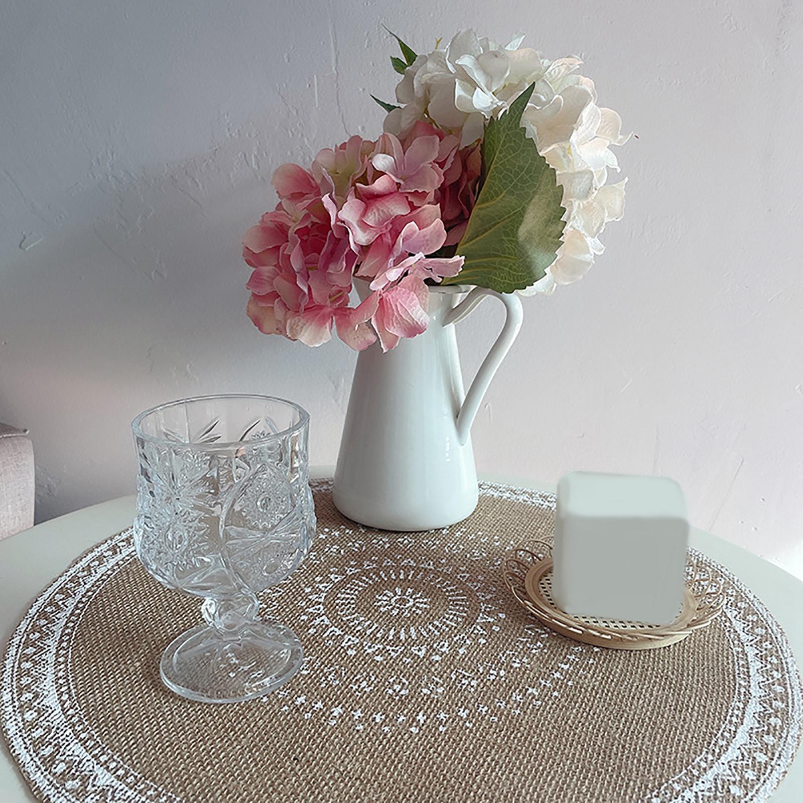 Placemats for Dining Table, Heat Resistant Stain Resistant Non-Slip Boho Style Woven Placemats, Durable Cotton Linen Place Mats Table Mats
