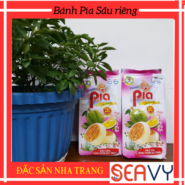 Đặc Sản Nha Trang -Bánh Pía Sầu Riêng Đất Phương Nam, Bánh Với Vị Đậu Xanh, Khoai Môn, Chay Thịt Lạp Trứng Muối Seavy gói 400g