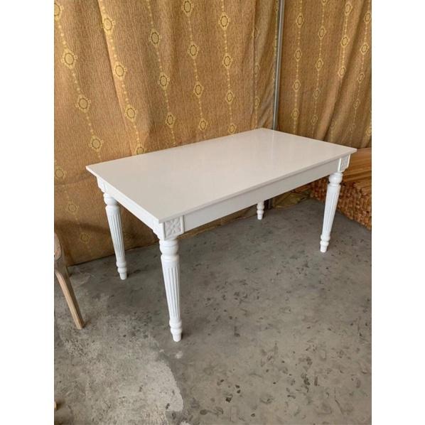 bộ bàn ghế ăn louis 1m6x80