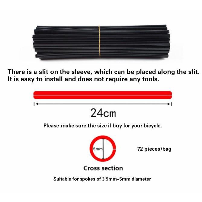 Set 4 ống bọc bảo vệ căm xe máy kích thước 3.5-5mm