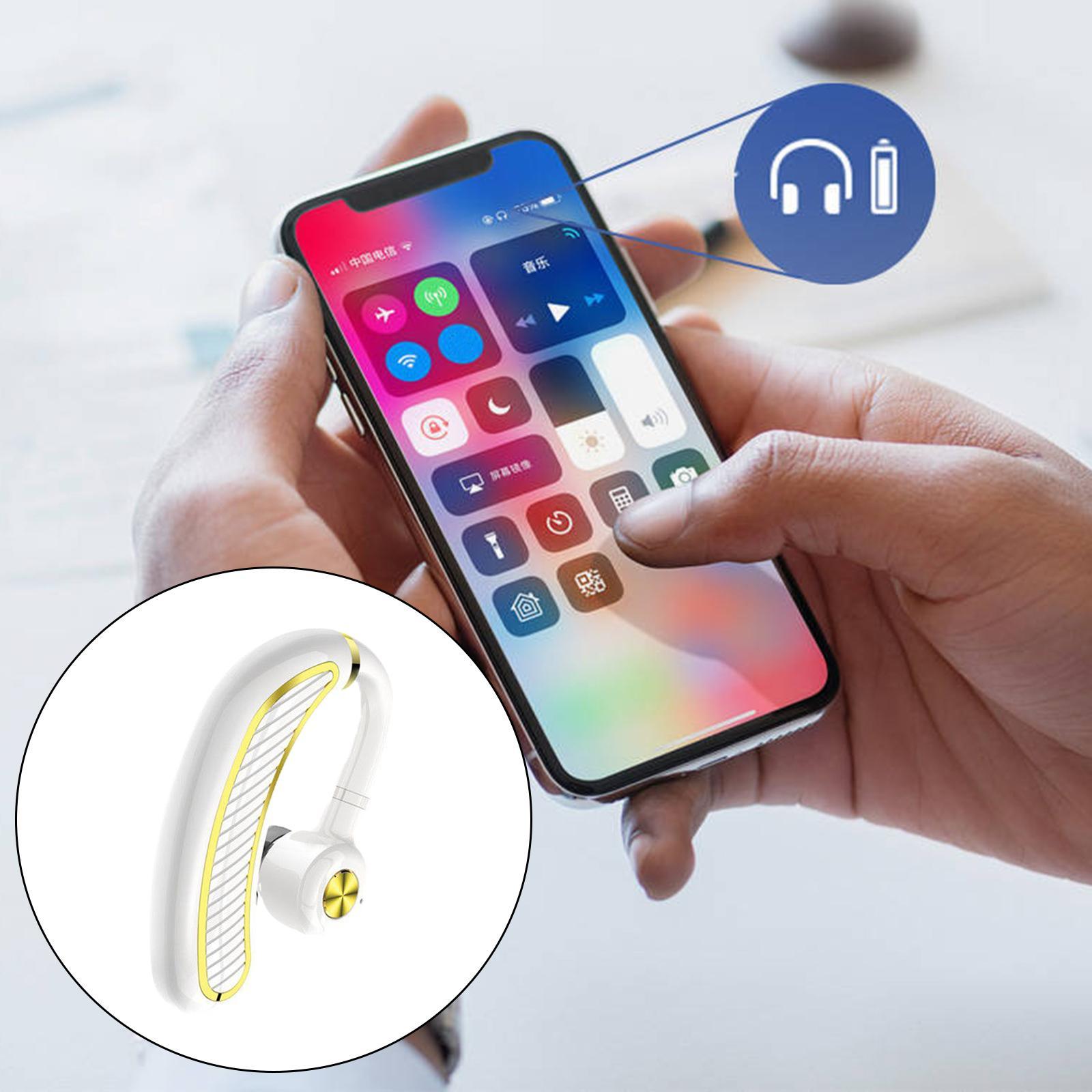 Bluetooth Earpiece Earphones Hands-Free Noise Reduction for Phones Driving