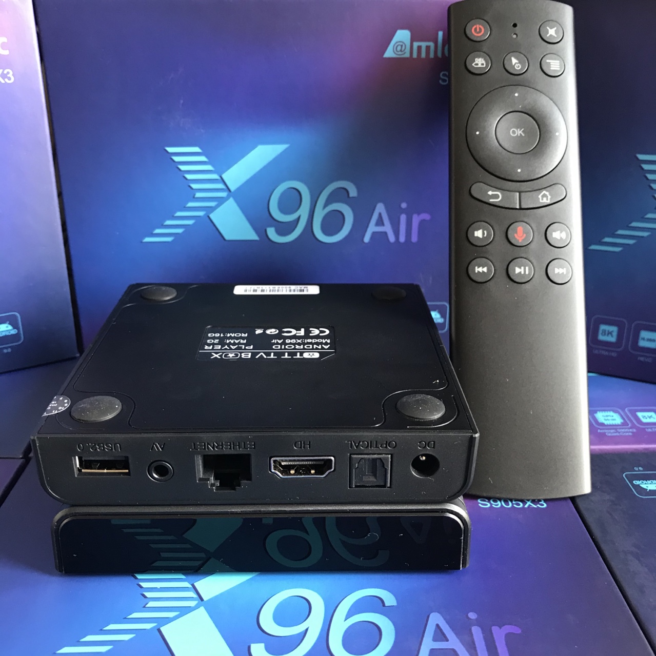 TV Box X96 Air Ram4G, Rom32G, Giọng Nói Với Chuột Bay G20s, Android 9 Pie - Hàng Chính Hãng