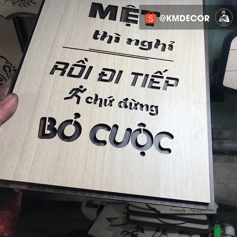 Mẫu tranh "mệt thì nghỉ rồi đi tiếp chữ đừng bỏ cuộc" - Tranh tạo động lực treo tường trang trí văn phòng