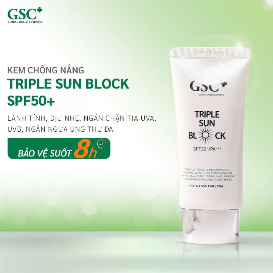 KEM CHỐNG NẮNG VẬT LÝ GSC+ TRIPLE SUN BLOCK 50ml